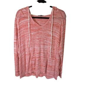 Retro-ology Red Stretch Pullover Hoodie Lightweight Sweater Women's Size 1X